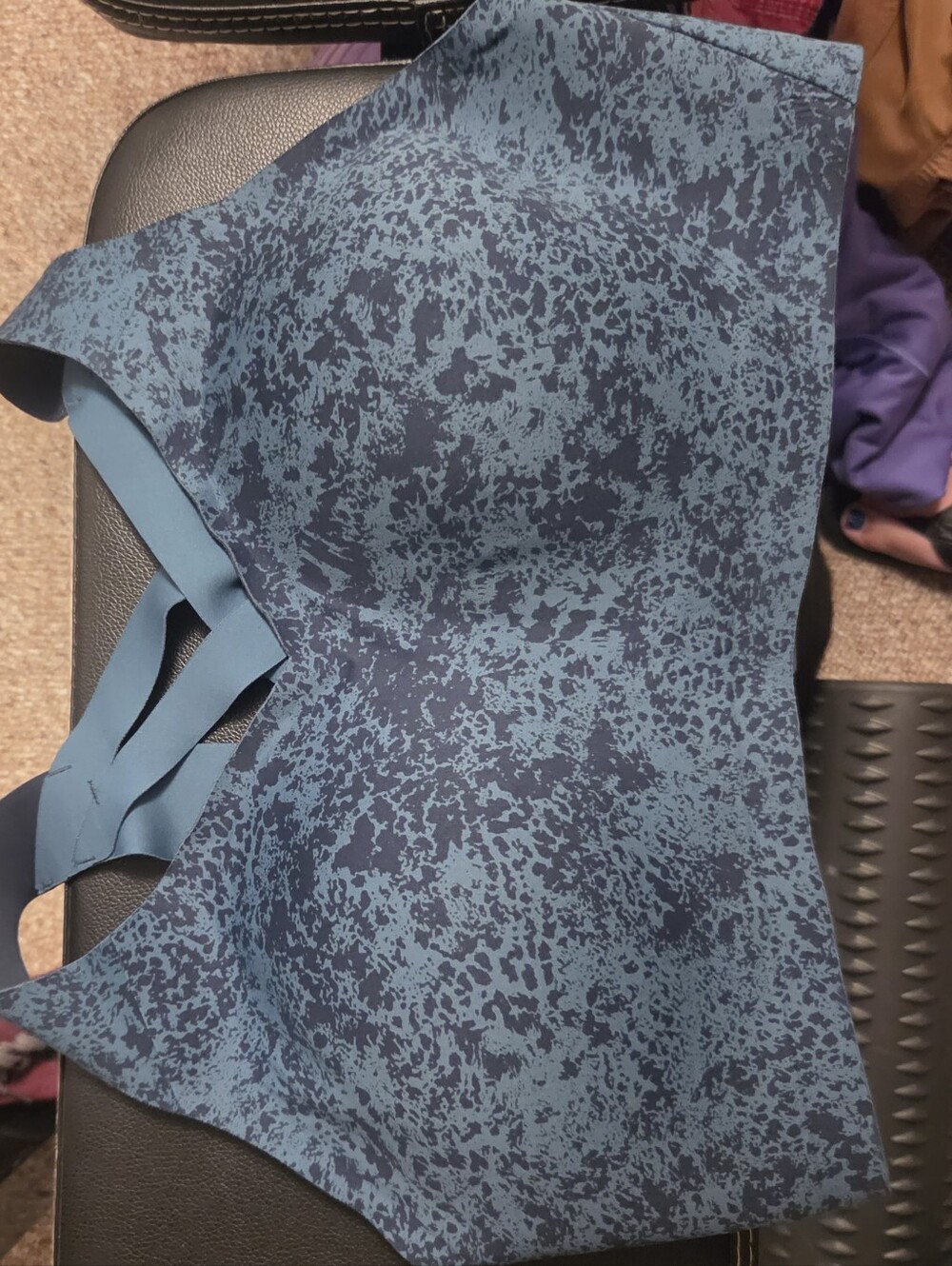 lululemon athletica 38DD Blue Speckle Medium-Support Enlite Sports Bra